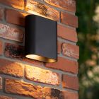 Candeeiro up down moderno preto, Atila, 5W, LED 2700K, IP54