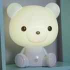 Candeeiro de mesa quarto infantil de plástico branco, Dodo, 3W, LED 3000K, com dimmer tátil