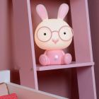 Candeeiro de mesa quarto infantil de plástico rosa, Dodo, 3W, LED 4000K, com dimmer tátil
