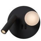 Candeeiro de cabeceira moderno preto, Matiz, 3,5W, LED 3000K, com interruptor