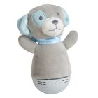 Candeeiro de mesa quarto infantil moderno cinzento, Dolly, 3W, LED RGB, com interruptor