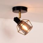 Foco de teto vintage preto, Nila