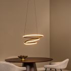 Candeeiro suspenso moderno preto, Espiral, 40W, LED 4000K
