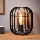 Candeeiro de mesa moderno preto, Reda, com interruptor