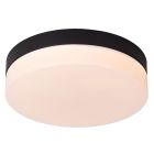 Candeeiro de teto para casa de banho de plástico preto, Biskit, 12W, LED 2700K, IP44