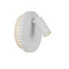 Aplique de parede moderno branco, Bentjer, 6W, LED 3000K, com interruptor