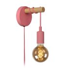 Candeeiro de parede quarto infantil moderno rosa, Paulien, com interruptor