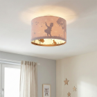 Plafon quarto infantil de tecido rosa, Vlinder