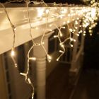 Luz de gelo conectável de 10 m, cabo branco, IP67, 50 cm de altura - Branco quente