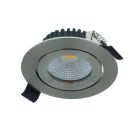 Downlight de alumínio prateado, Wimke, 5W, LED 2700K, IP44