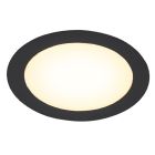 Downlight de alumínio preto, Umbriel, 18W, LED 3000K, IP44