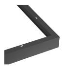 Moldura de encaixe preta para montagem em superfície 30x120