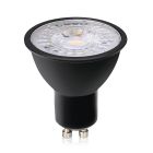 Lâmpada LED GU10 dimerizável Antonie, preta, 3W, 3000K