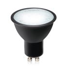 Lâmpada LED GU10 dimerizável Antonie, preta, 7W, 4000K