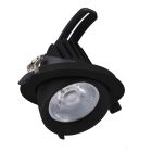 Downlight de alumínio preto, Shanaya, 30W, LED white switch