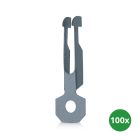 Grampo de mola para estacas-prancha com olhal para pendurar cordas leves (100 peças)