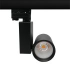 Refletor de trilho trifásico preto Deena, 38W, 3000K, Pro