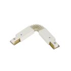 Conector flexível para iluminação de trilho monofásica, branco
