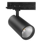 Refletor de trilho trifásico preto, Rozina, 10W/20W/30W, com interruptor branco LED