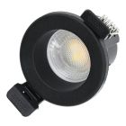 Luminária de embutir preta em alumínio, Magus, 4W, LED com interruptor branco, IP65