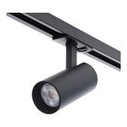 Spot de alumínio monofásico preto para trilho, Enno, 10W, LED com interruptor branco