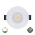 Luminária de embutir branca em alumínio, Maite, 7W, LED com interruptor branco, IP65