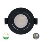 Luminária de embutir preta em alumínio, Maite, 7W, LED com interruptor branco, IP65