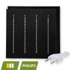 Painel LED preto com venezianas 60x60 - 30W - interruptor branco - UGR <16