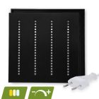 Painel LED preto com veneziana 60x60 - 30W - interruptor branco - regulável - UGR <16