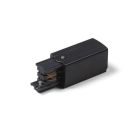 Conector de alimentação para iluminação de trilho trifásica, esquerdo, preto, Pro