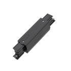 Conector em formato de I para iluminação de trilho trifásica, preto, Pro