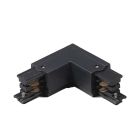 Conector em L interno para iluminação de trilho trifásica, preto, Pro