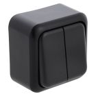 Série de switches de montagem em superfície Q-Link, pretos