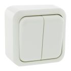 Série de switches Exo Exo para montagem em superfície, branco polar