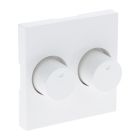 Placa central Q-Link S-Line com botão Duodimmer, branco polar