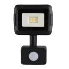 Holofote com sensor de movimento preto de alumínio, Miro, 10W, LED 3000K, IP65