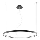 Candeeiro suspenso de alumínio preto, Ringo, 70W, LED 3000K