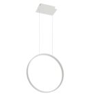 Candeeiro suspenso de alumínio branco, Ringo, 30W, LED 3000K