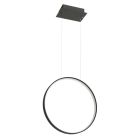 Candeeiro suspenso de alumínio preto, Ringo, 30W, LED 3000K