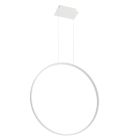 Candeeiro suspenso de alumínio branco, Ringo, 50W, LED 3000K