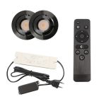 Foco de encastrar de veranda de alumínio preto, Rona, 3W, LED 2700K, IP44, com comando à distância
