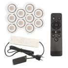 Foco de encastrar de veranda de alumínio branco, Rona, 3W, LED 2700K, IP44, com comando à distância