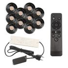 Foco de encastrar de veranda de alumínio preto, Rona, 3W, LED 2700K, IP44, com comando à distância