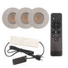 Foco de encastrar de veranda de alumínio cromo, Dico, 3W, LED 2700K, IP65, com comando à distância