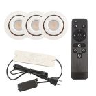 Foco de encastrar de veranda de alumínio branco, Rona, 3W, LED 2700K, IP44, com comando à distância