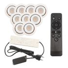 Foco de encastrar de veranda de alumínio branco, Rona, 3W, LED 2700K, IP44, com comando à distância