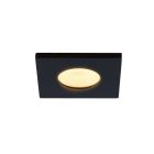 Foco de encastrar de veranda de alumínio preto, Dico, 3W, LED 2700K, IP65