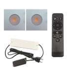 Foco de encastrar de veranda de alumínio cromo, Dico, 6W, LED 2700K, IP65, com comando à distância