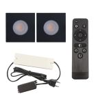 Foco de encastrar de veranda de alumínio preto, Dico, 6W, LED 2700K, IP65, com comando à distância