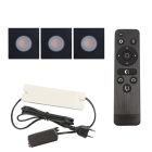 Foco de encastrar de veranda de alumínio preto, Dico, 9W, LED 2700K, IP65, com comando à distância